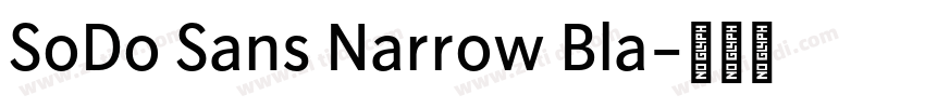SoDo Sans Narrow Bla字体转换